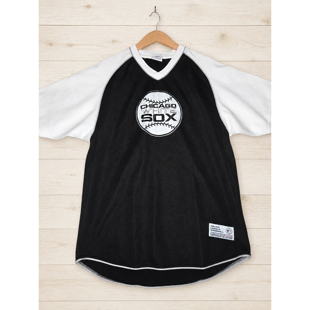 Chicago White Sox True Fan MLB Jersey Shirt Mens M Black White Baseball